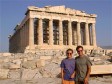 Posing outside the Parthenon