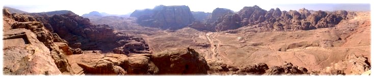 Petra from the top of the mountain - it's a long way up