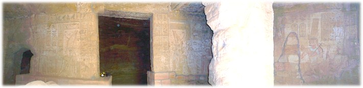Inside the tombs cut into Jebel Barkal