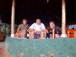 Jeremy, Gordon & I having sundowners at Bujagali Falls